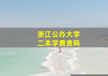 浙江公办大学二本学费贵吗