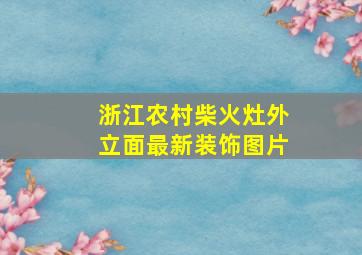 浙江农村柴火灶外立面最新装饰图片