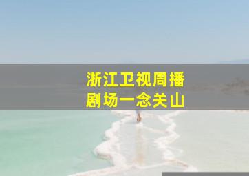 浙江卫视周播剧场一念关山