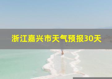 浙江嘉兴市天气预报30天