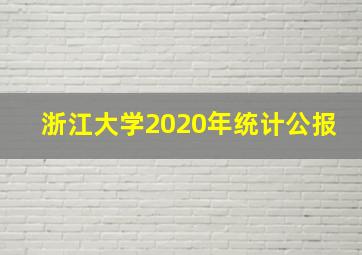 浙江大学2020年统计公报