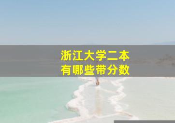 浙江大学二本有哪些带分数