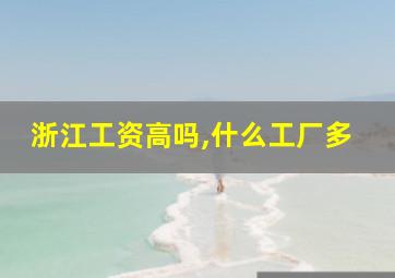 浙江工资高吗,什么工厂多