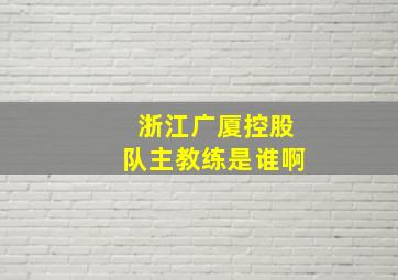 浙江广厦控股队主教练是谁啊