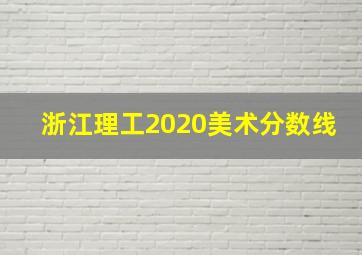 浙江理工2020美术分数线