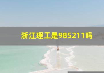 浙江理工是985211吗