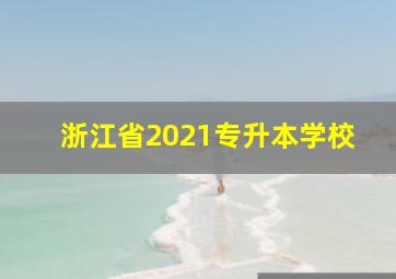 浙江省2021专升本学校