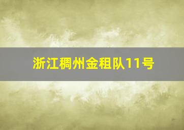 浙江稠州金租队11号