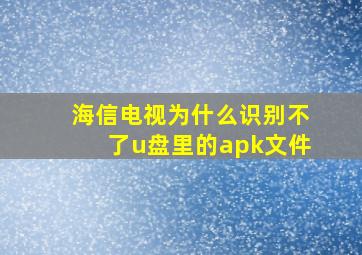 海信电视为什么识别不了u盘里的apk文件