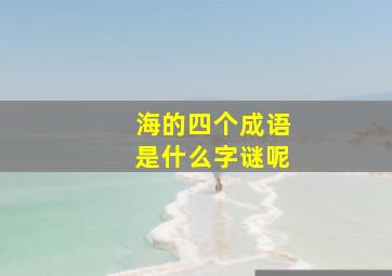 海的四个成语是什么字谜呢