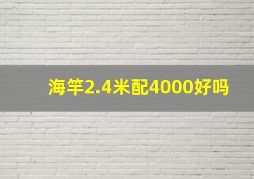 海竿2.4米配4000好吗