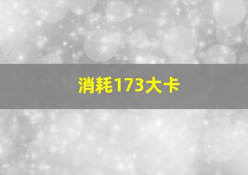 消耗173大卡