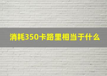 消耗350卡路里相当于什么