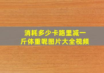 消耗多少卡路里减一斤体重呢图片大全视频