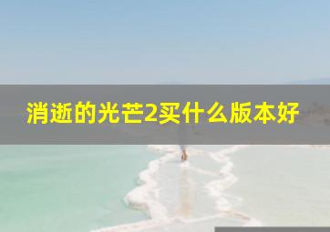 消逝的光芒2买什么版本好