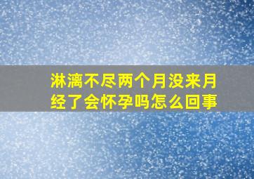 淋漓不尽两个月没来月经了会怀孕吗怎么回事