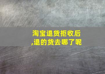 淘宝退货拒收后,退的货去哪了呢