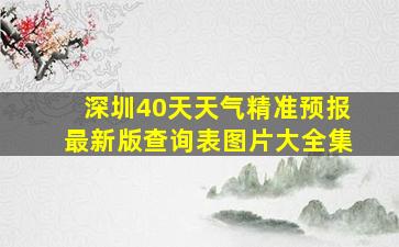 深圳40天天气精准预报最新版查询表图片大全集