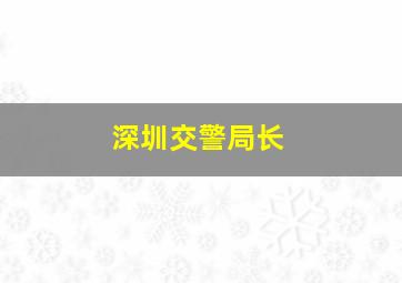 深圳交警局长