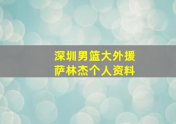 深圳男篮大外援萨林杰个人资料