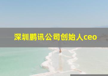 深圳鹏讯公司创始人ceo