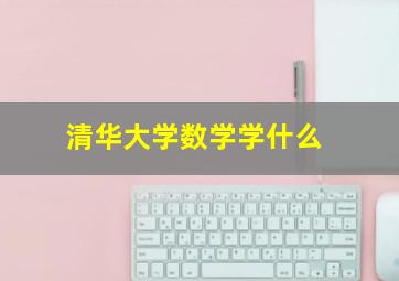 清华大学数学学什么