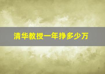 清华教授一年挣多少万