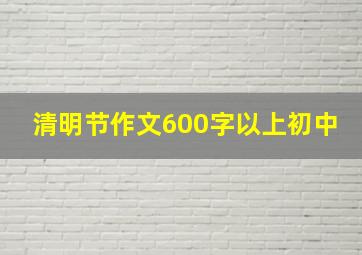 清明节作文600字以上初中