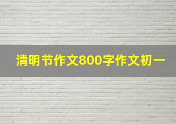 清明节作文800字作文初一