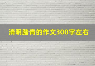 清明踏青的作文300字左右