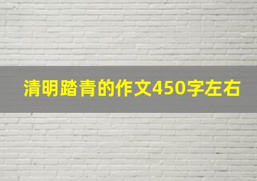 清明踏青的作文450字左右