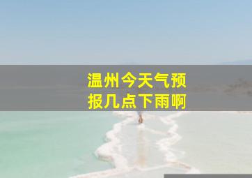 温州今天气预报几点下雨啊