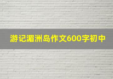 游记湄洲岛作文600字初中