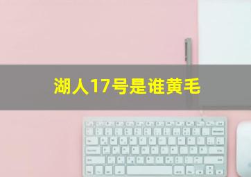 湖人17号是谁黄毛