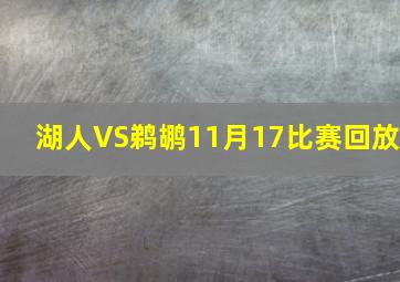 湖人VS鹈鹕11月17比赛回放