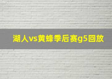 湖人vs黄蜂季后赛g5回放