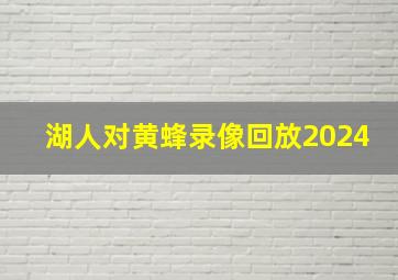 湖人对黄蜂录像回放2024