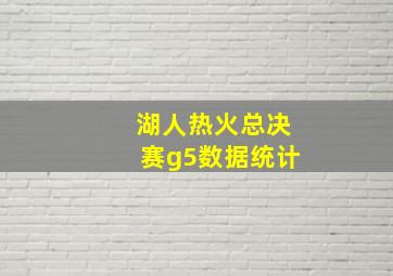 湖人热火总决赛g5数据统计