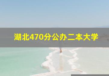 湖北470分公办二本大学