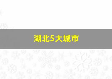 湖北5大城市