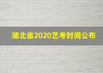 湖北省2020艺考时间公布