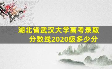 湖北省武汉大学高考录取分数线2020级多少分