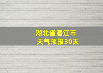 湖北省潜江市天气预报30天