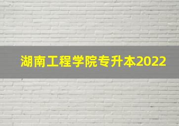 湖南工程学院专升本2022