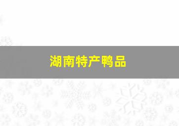 湖南特产鸭品