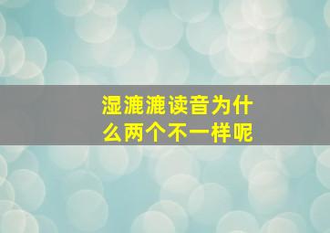 湿漉漉读音为什么两个不一样呢