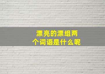 漂亮的漂组两个词语是什么呢