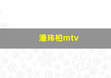 潘玮柏mtv