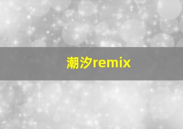 潮汐remix