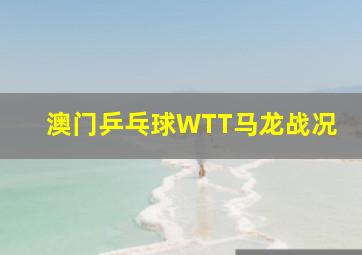 澳门乒乓球WTT马龙战况